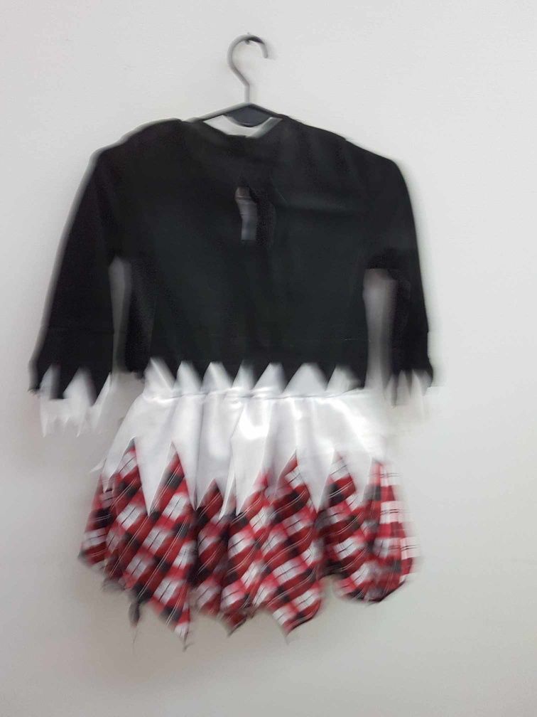 Sukienka przebranie punk girl uczennica piratka 140 146. G188