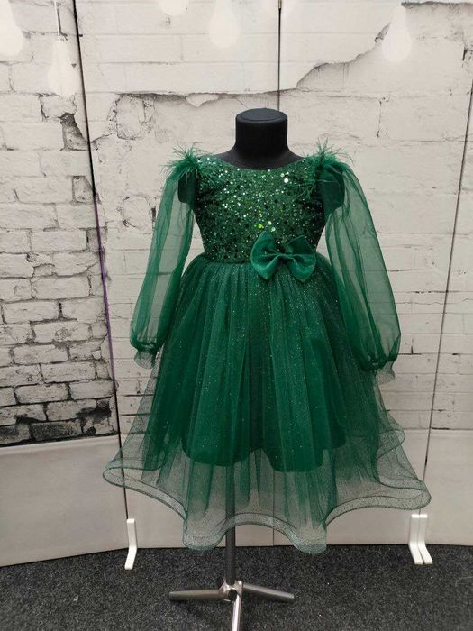 Сукня плаття різні кольори пишне пух паєтки квіточка весна мавка 4-6 р