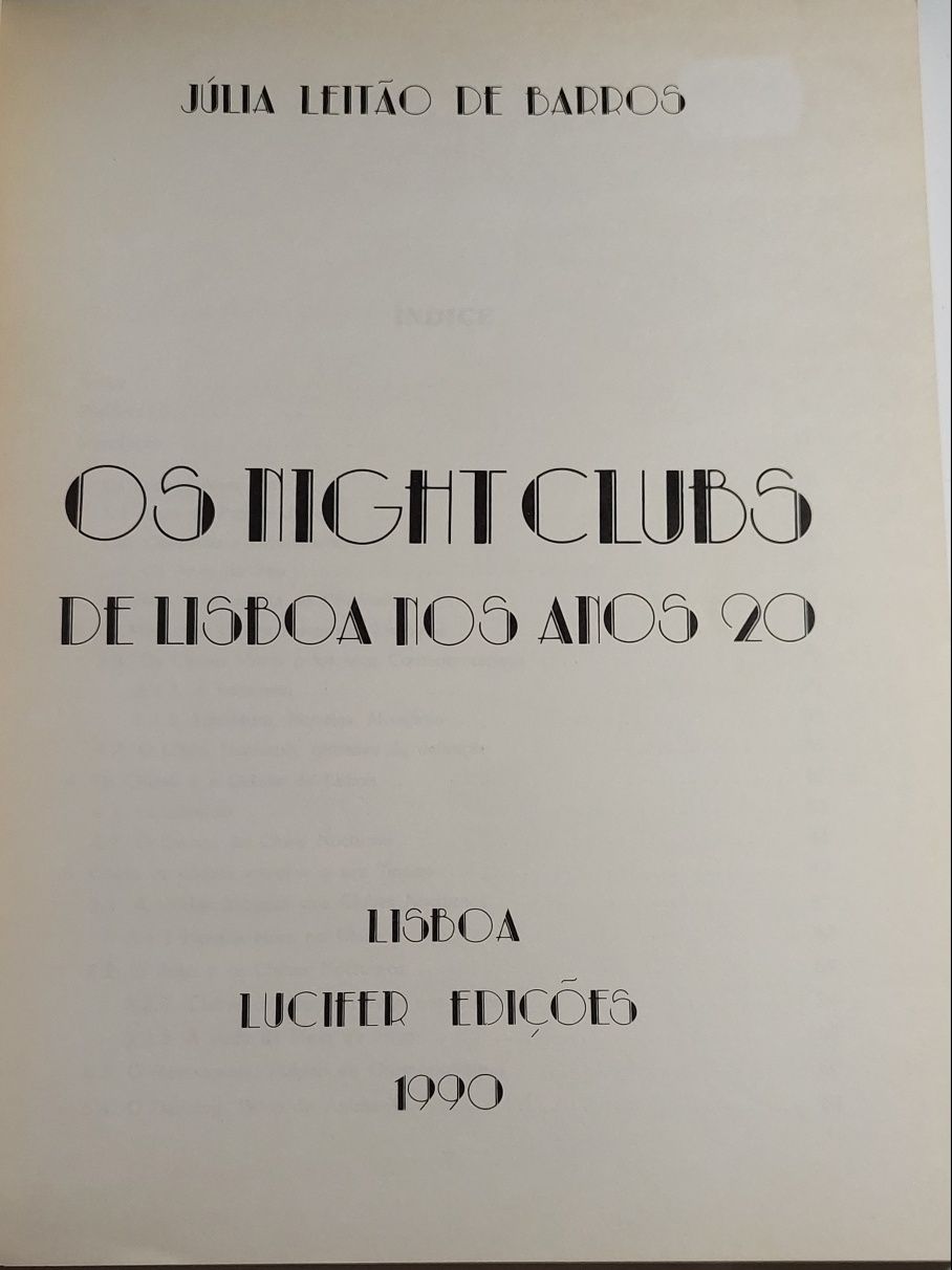 Os Night Clubs de Lisboa nos Anos 20 - Júlia Leitão de Barros