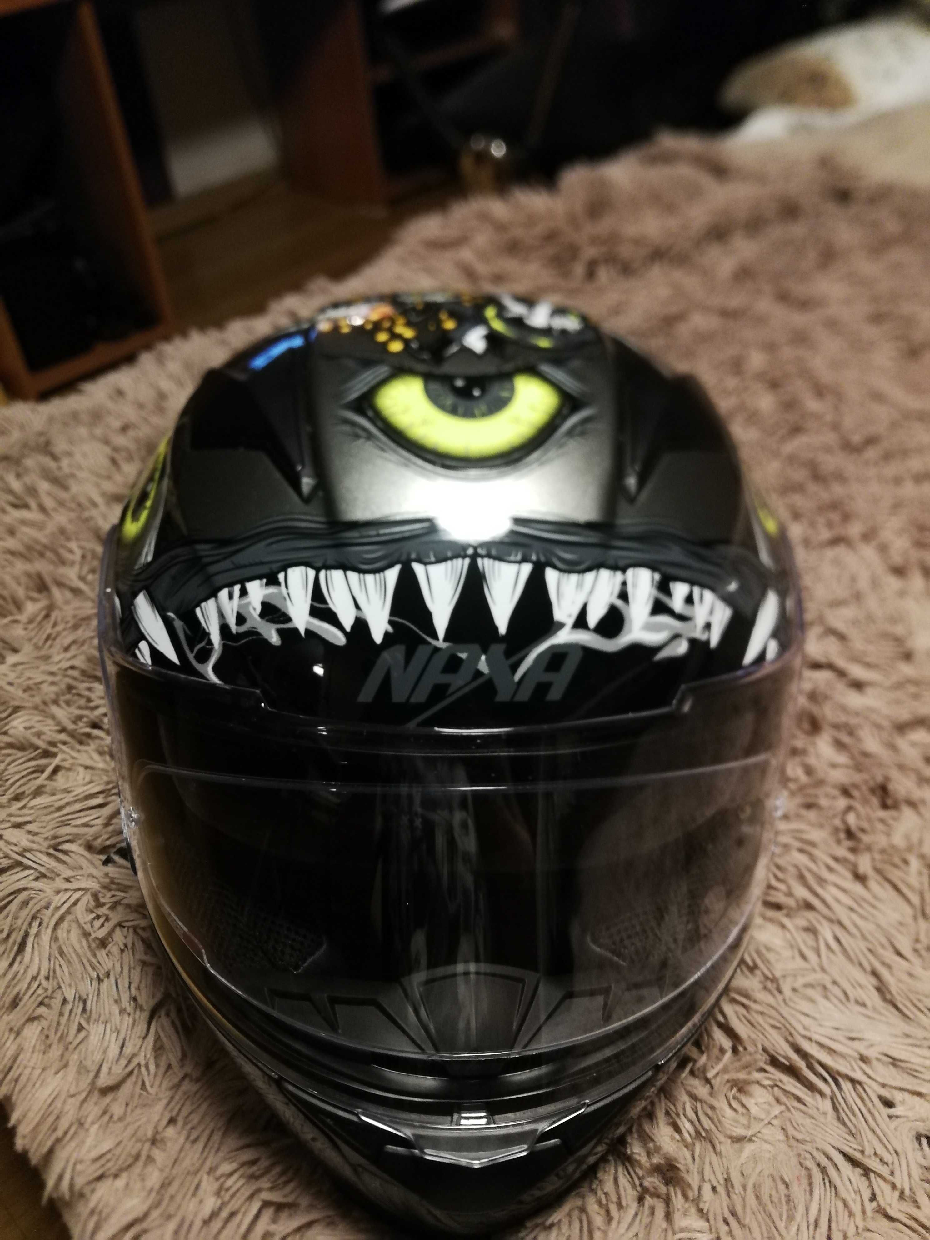 Kask motocyklowy integralny NAXA XL jak Nowy