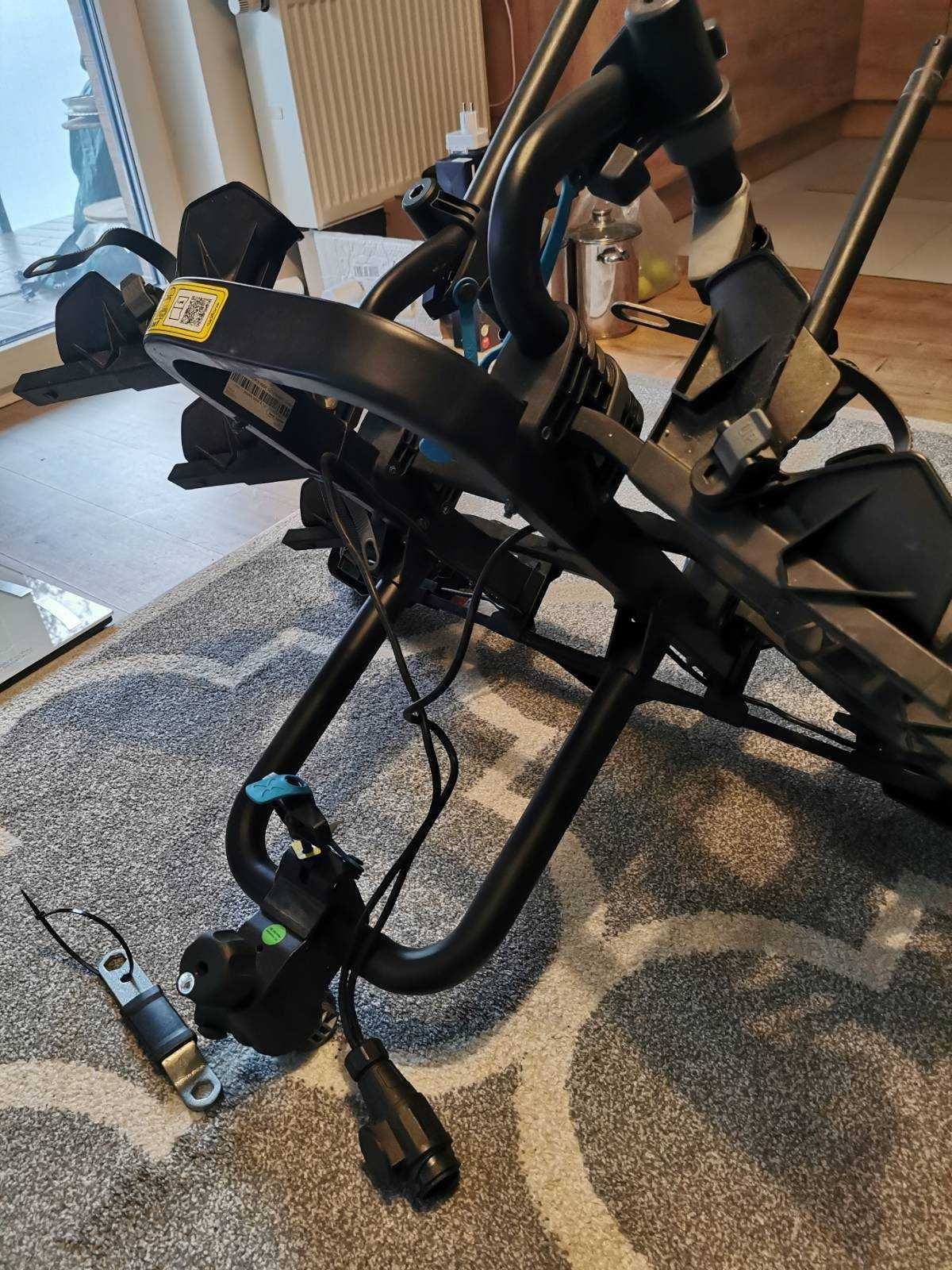 Bagażnik rowerowy na hak, uchylany 3 rowery, BTWIN 13 pin zamek