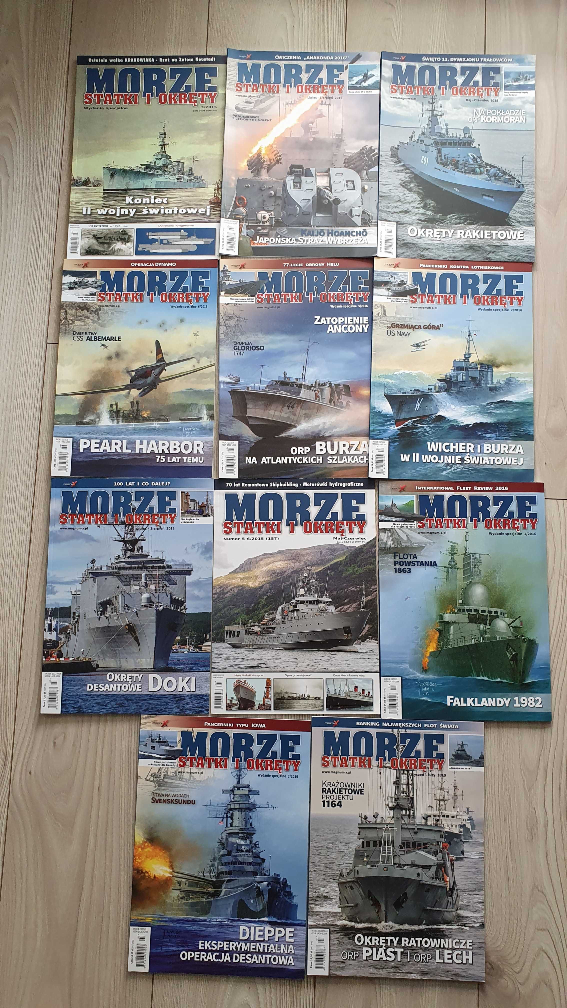 Czasopismo morskie Morza,Statki iOkręty numery różne