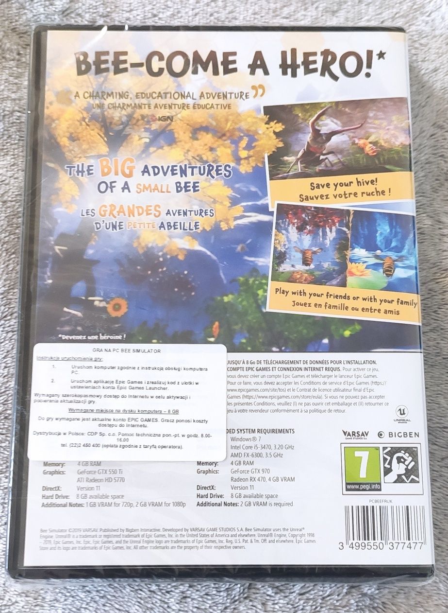 gra  Bee Simulator na PC, symulator pszczoły
Platforma: