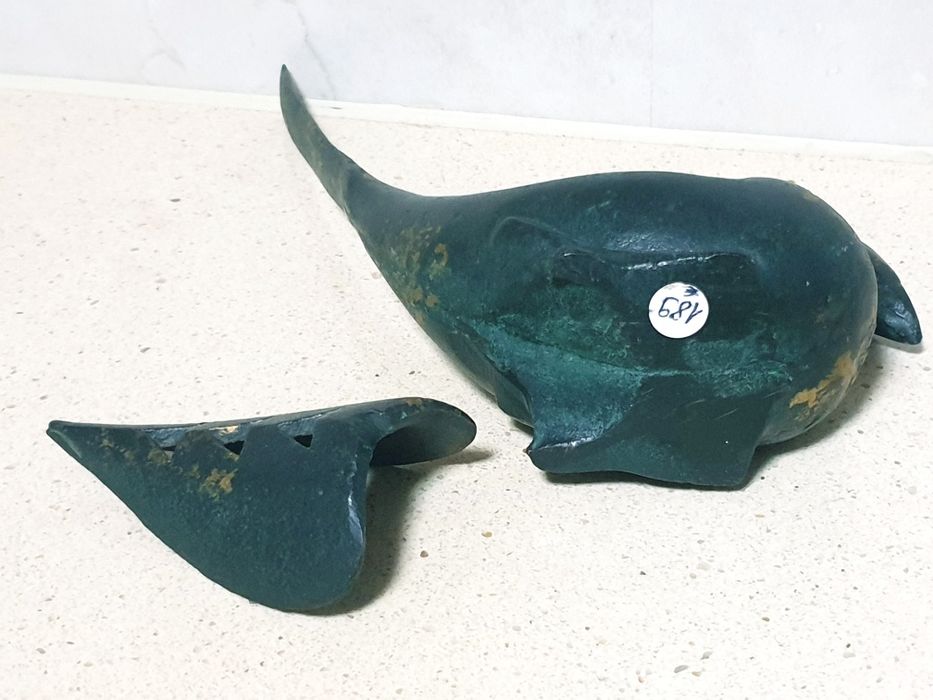 Fantastico queimador de incensos japonês em ferro de fundição