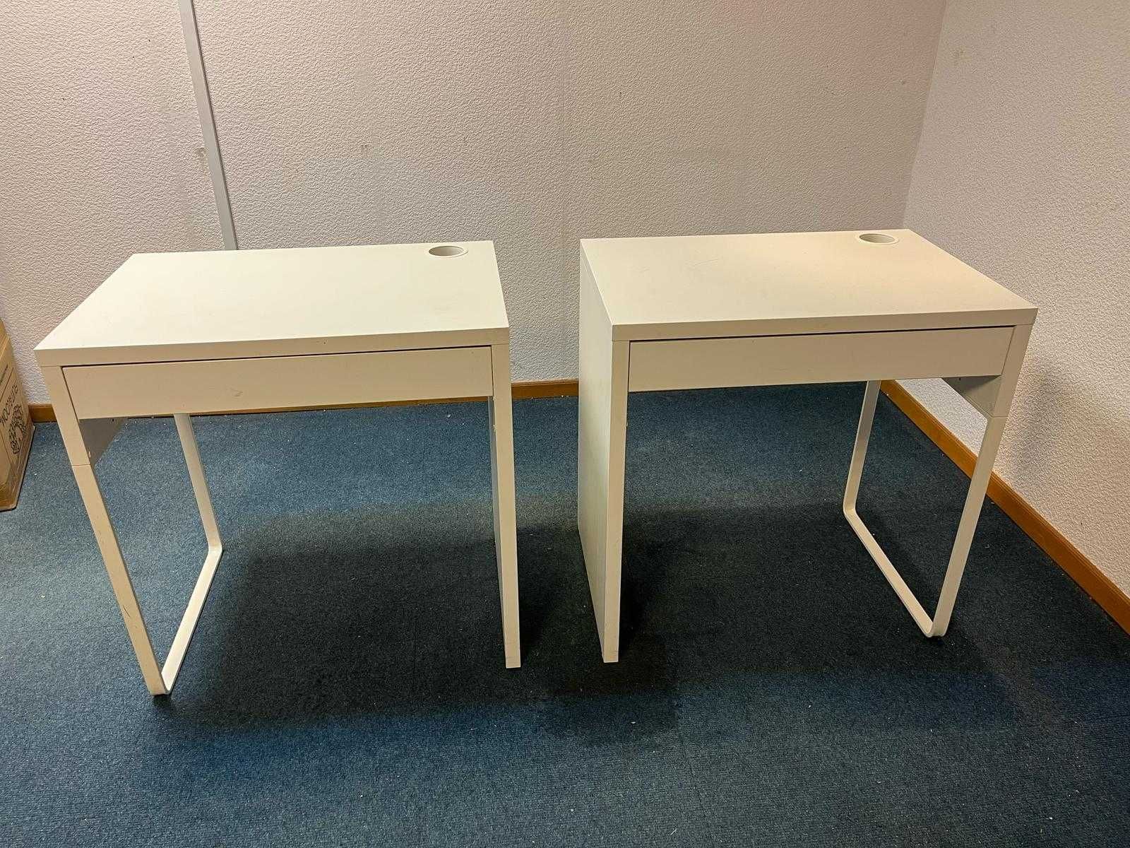 2 BIAŁE BIURKA - IKEA MICKE Biurko, 73x50 cm