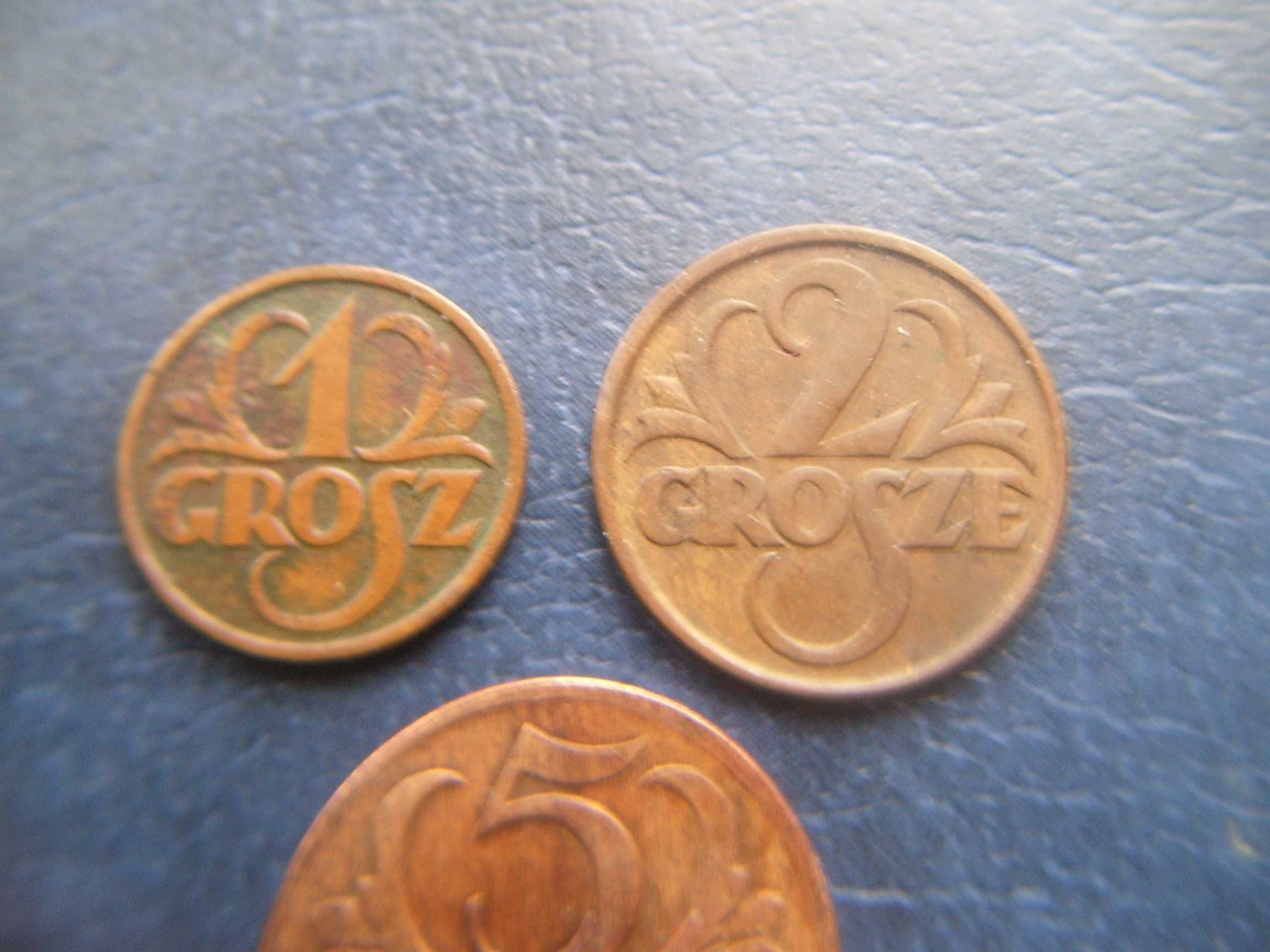 Stare monety 1928 2RP 1 gr 2 gr 5 gr zestaw 3 monet 2RP