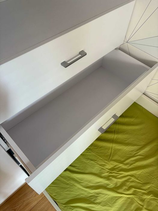 Zestaw meblowy wykonany przez stolarza - szafa, komoda, regał, od. os.