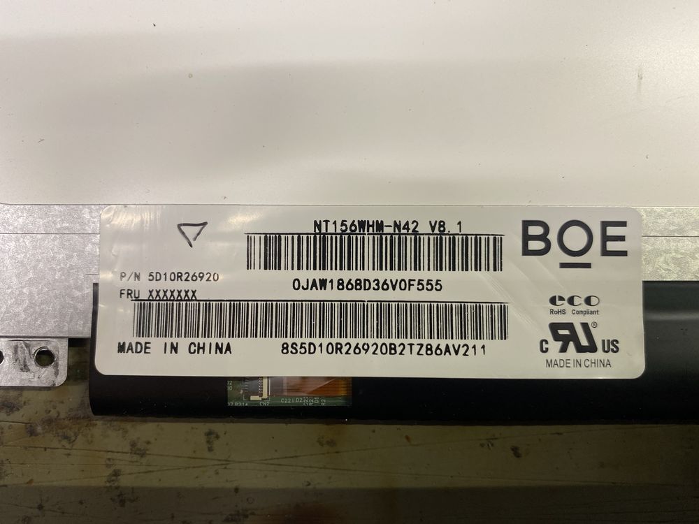 Painel LCD 15.6 NT156WHM-N42 v8.1 30pin MATTE