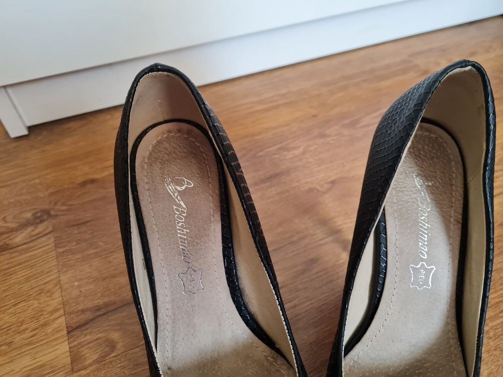 Buty szpilki na platformie domina czółenka r. 36 skóra erotyczne sexy