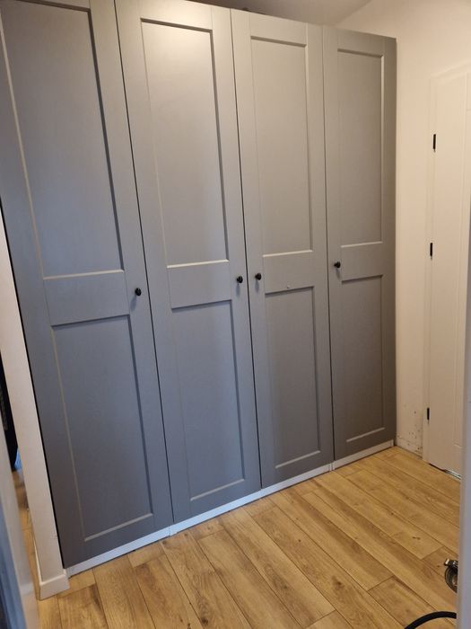 Drzwi Front GRIMO 50cm x 229cm Szary IKEA Szafa Pax + Zawiasy + Gałki
