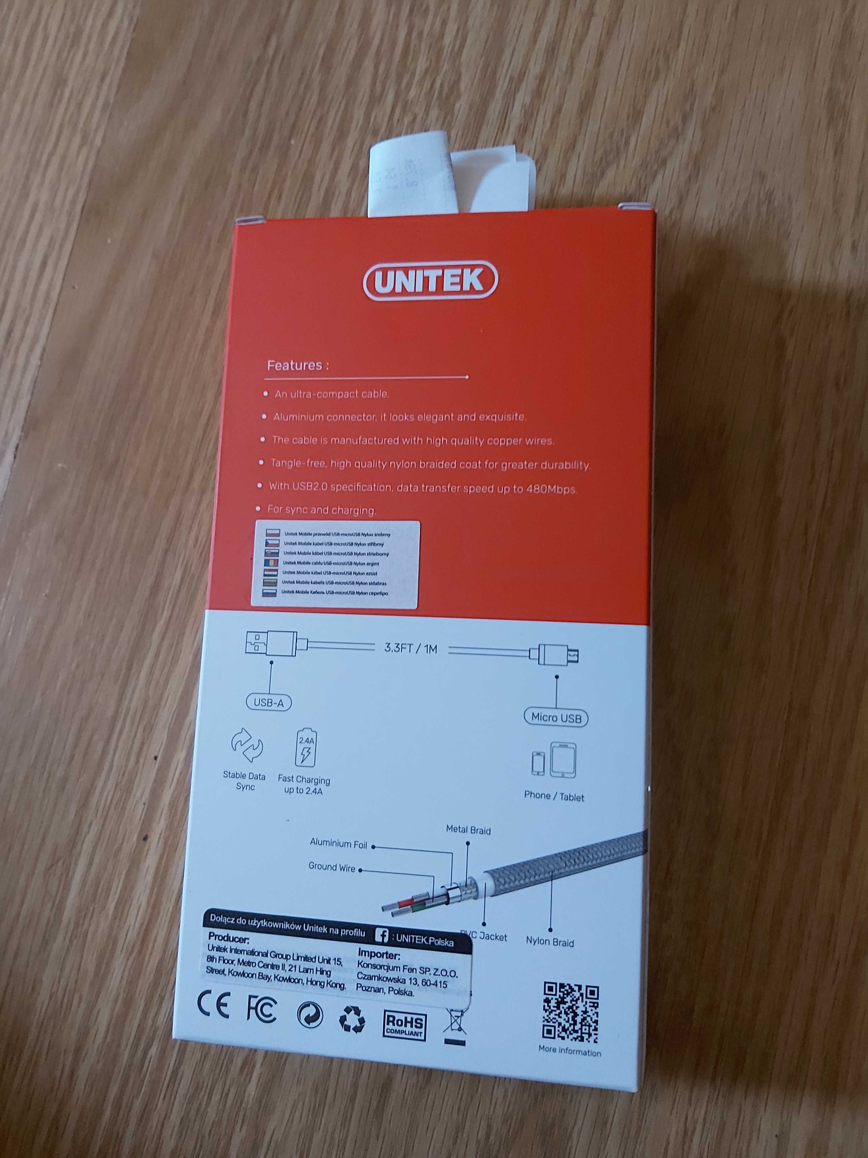 Unitek Kabel USB 2.0 - micro USB 1m