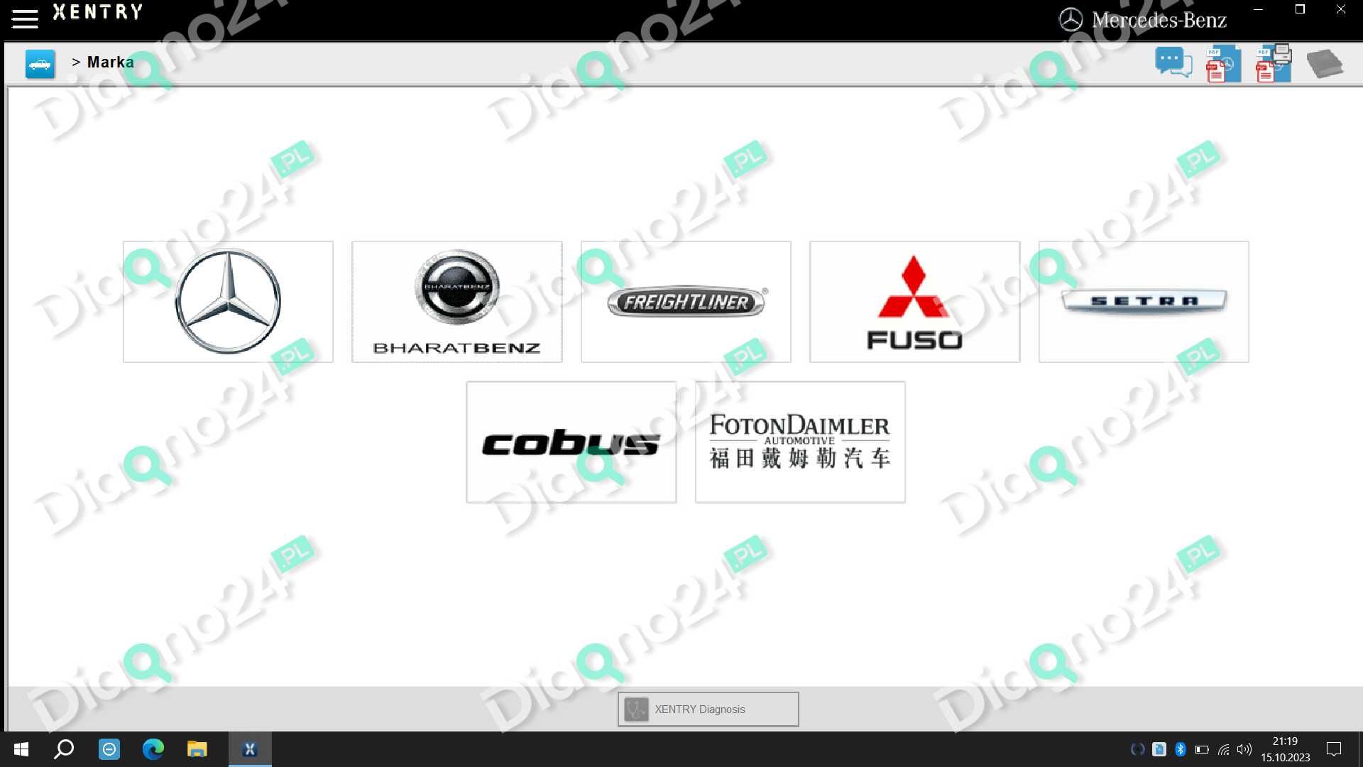 Gotowy Zestaw Laptop + Xentry Mercedes Benz actros atego econic 2023