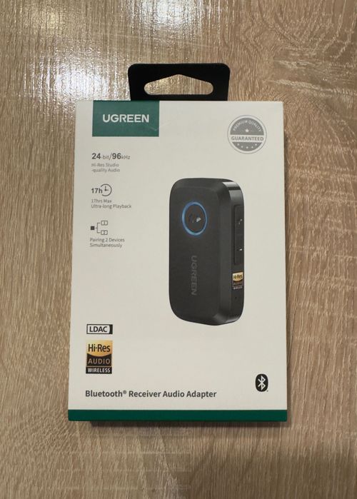 Ugreen Adapter Odbiornik Bluetooth 6.0 LDAC Hi-Res Audio Aux 3.5mm