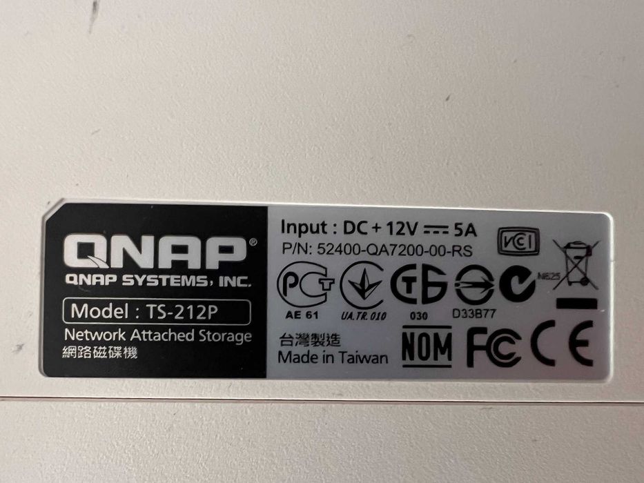 serwer plików QNAP TS-212P + 2× WD RED 4TB