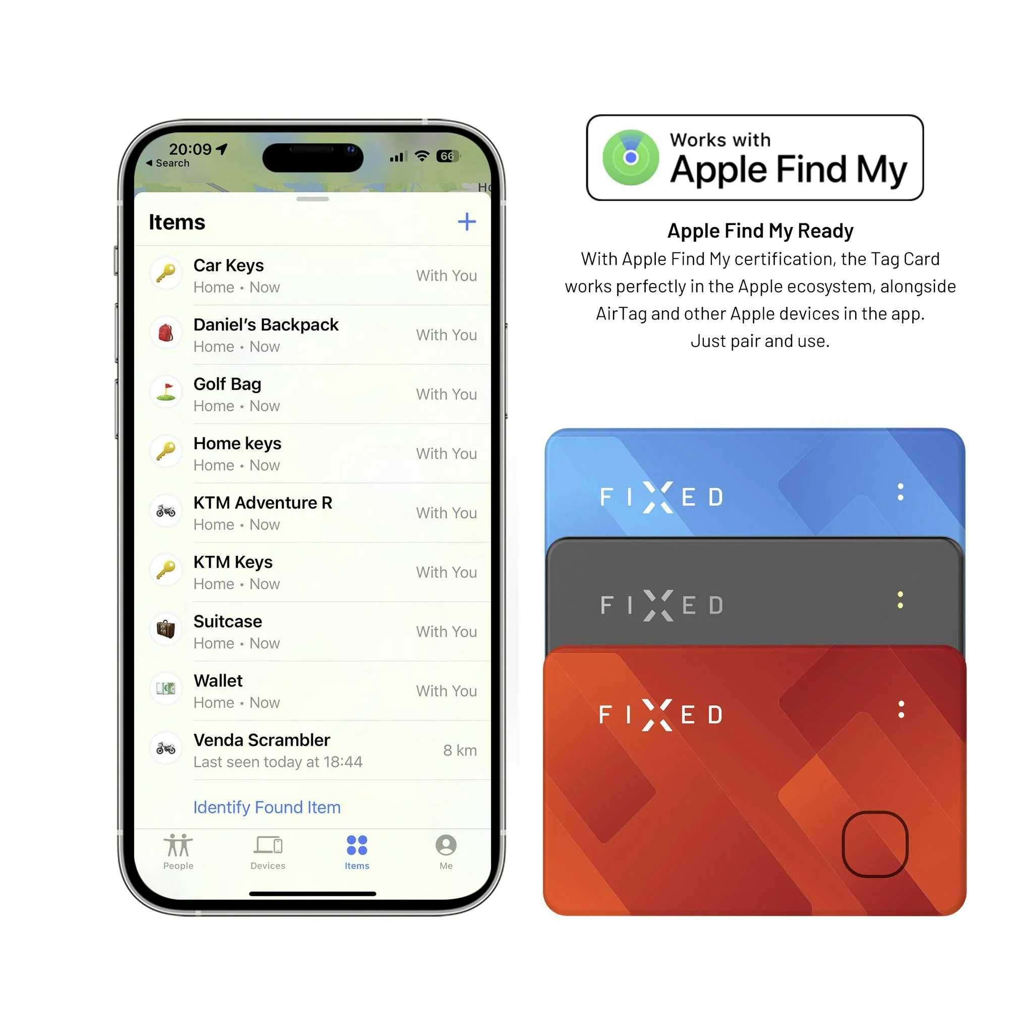 Fixed lokalizator inteligentny tracker do portfela do Apple My Find