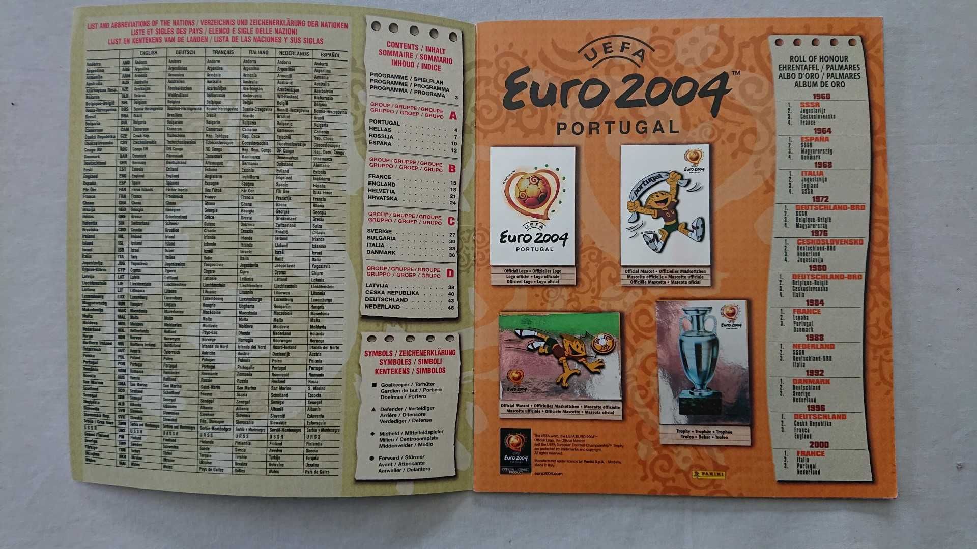 2 x Cadernetas Futebol EURO 2004 - Panini (nova e colada)