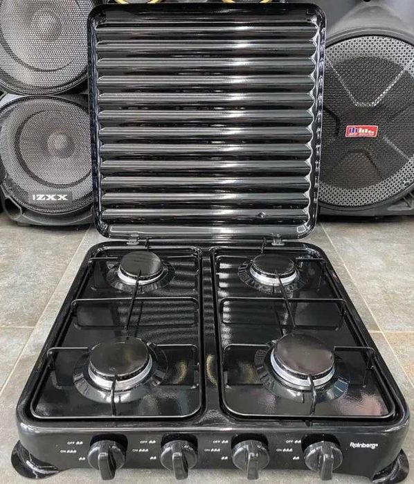 Настільна плита для балонного газу. Газова плита на 4 конфорки