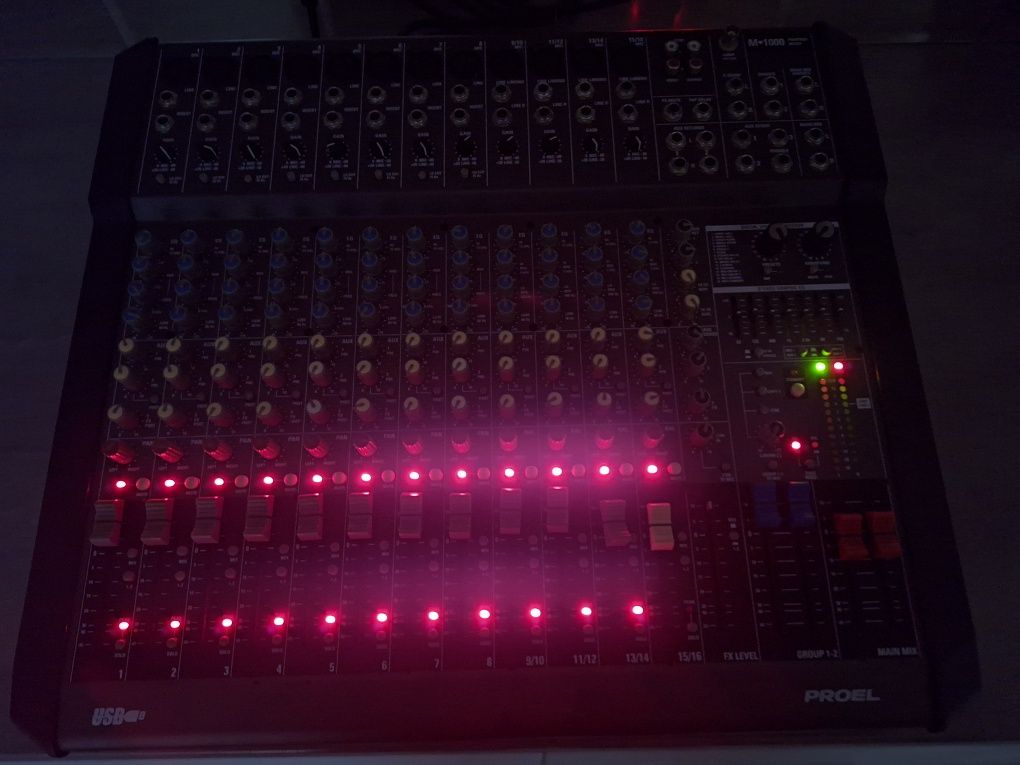 Mixer muzyczny USB PROEL M1000USB + torba + kabel zasilający