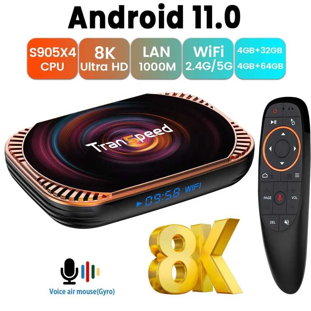 Смарт ТВ-стік H96 Max H313, Transpeed X4, Новi