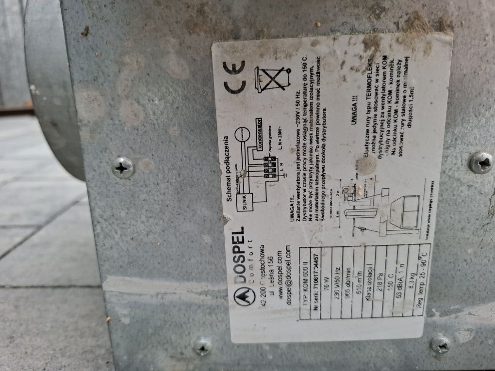 Wentylator Dospel plus filtr
