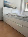 Cama ikea com arrumação e cabeceira 160x200
