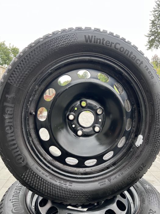 Шини з дисками всесезон continental 205/55 r16 5*112 16 vw,skoda,seat
