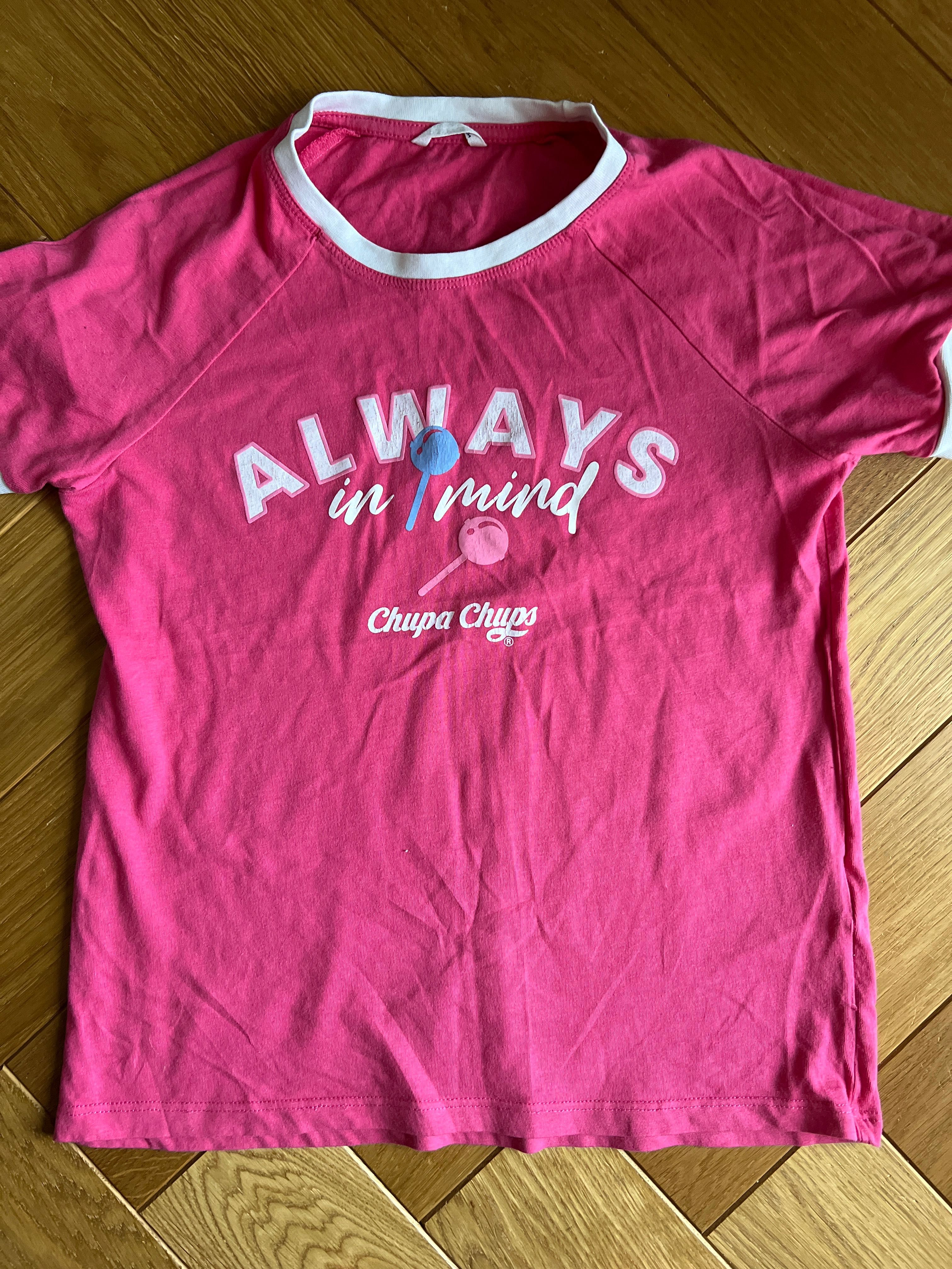 Reserved 152 różowy T-shirt bluzka Chupa Chups