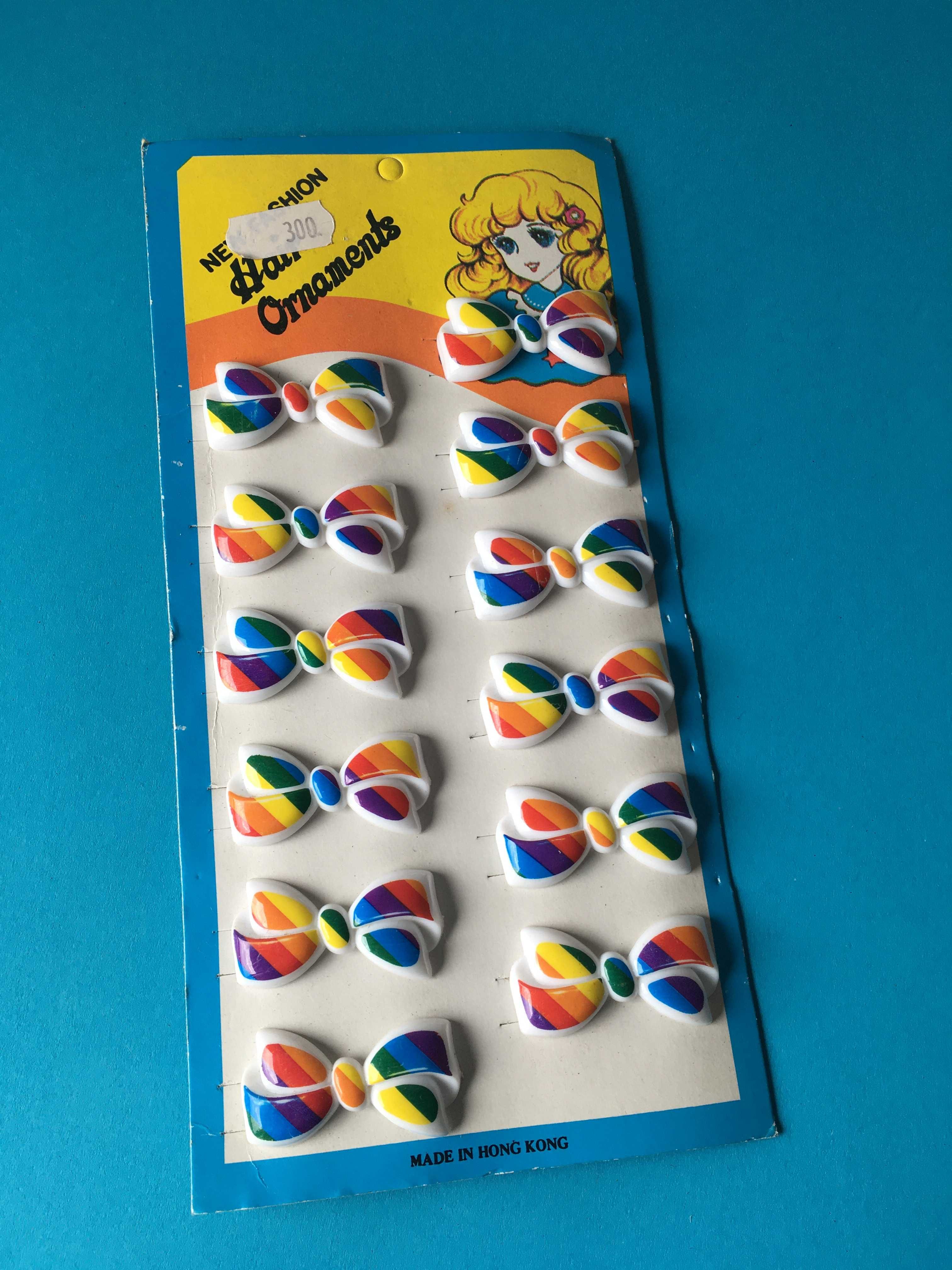 Cartão com 12 Ganchos Travessões de Menina Candy Candy Anos 80 Novo