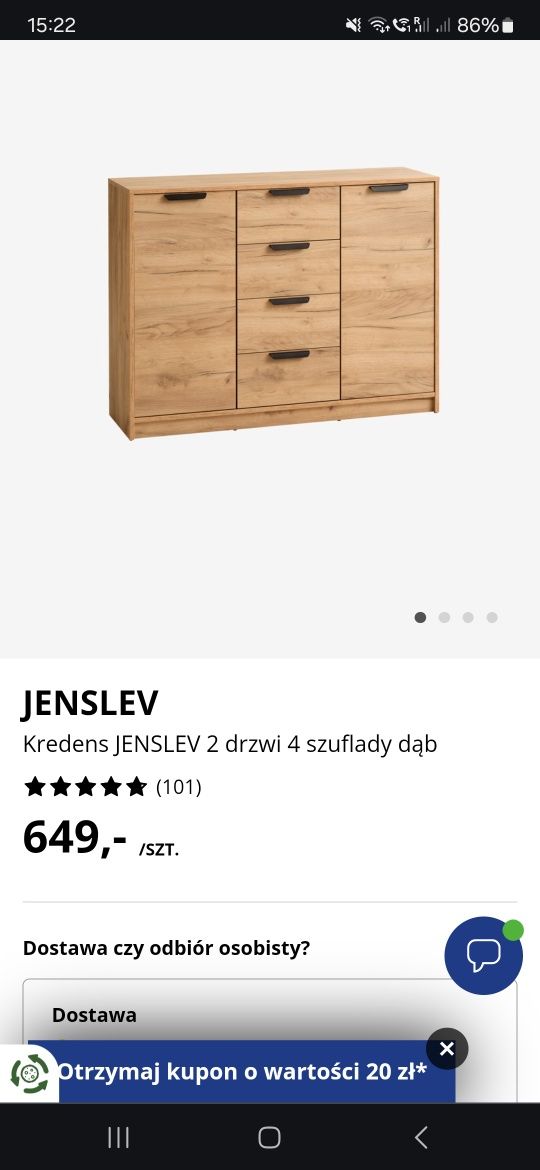 Komoda kredens z szufladami