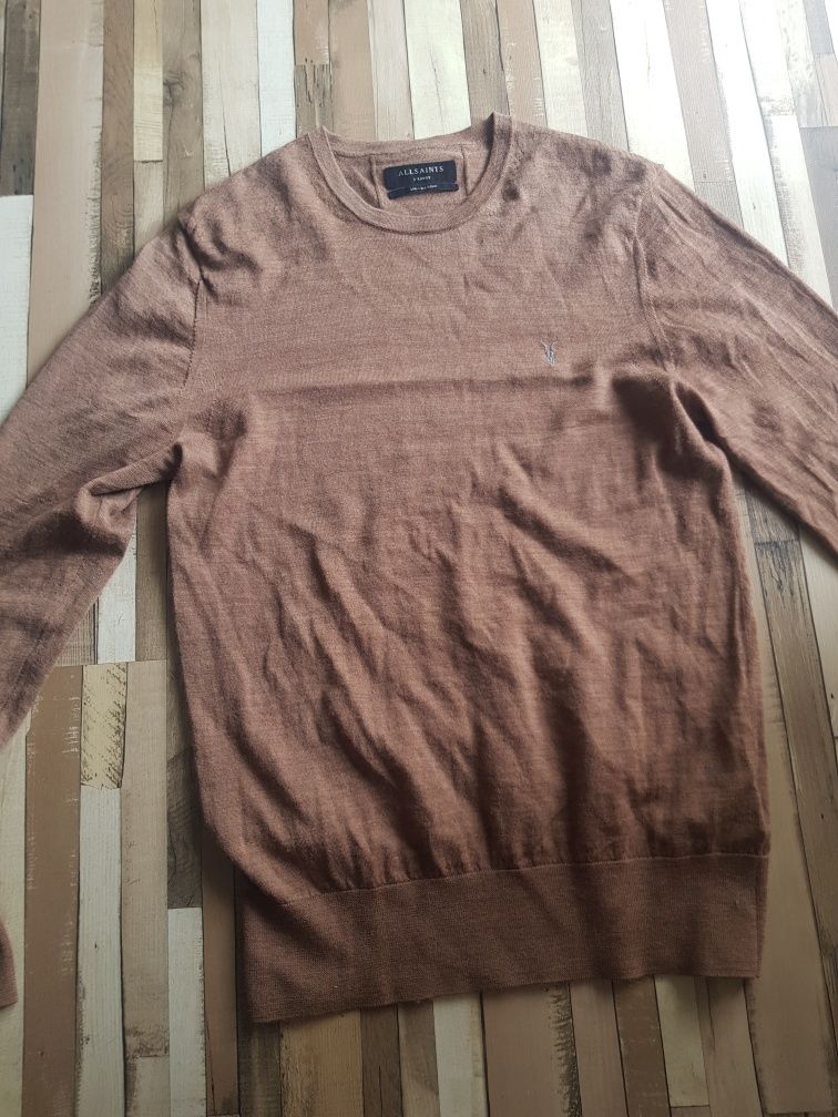 Sweter wełniany AllSaints r.Xl Merino.