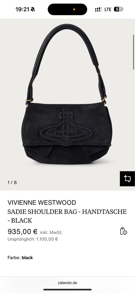 Оригінал сумка Vivienne Westwood SADIE SHOULDER BAG