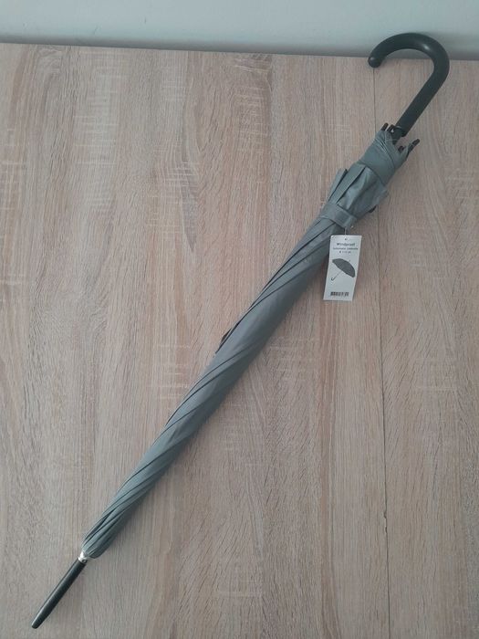 Nowy Parasol Szary, Półautomatyczny_ Windproof_Umbrella_rozm. XL