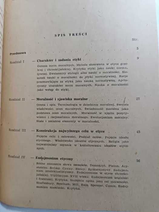AC Etyka Zagadnienia etyki ogólnej ks. Józef Keller PAX 1954 SPIS