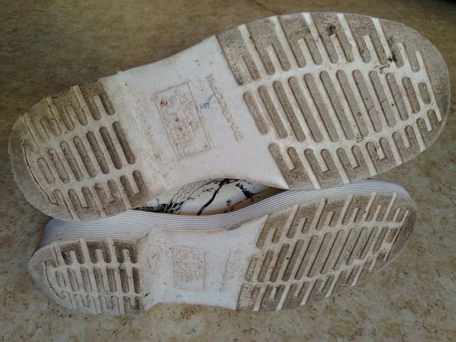 Ботинки берцы Доктор Мартинс. PASCAL MARBLE in White Dr. Martens