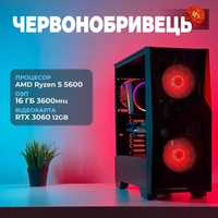 Ігровий ПК ЧЕРВОНОБРИВЕЦЬ | Ryzen 5 5600 | RTX 3060 12GB | 16GB DDR4