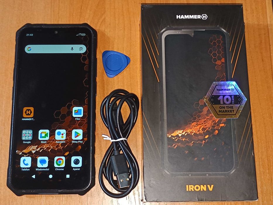 Hammer Iron V 6GB/64GB Android 14 100% sprawny zestaw ekran bez rys