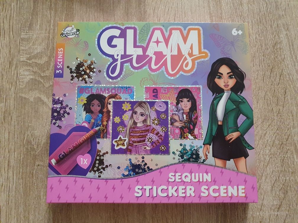 NOWY Zbiór naklejek GLAM GIRLS mozaika