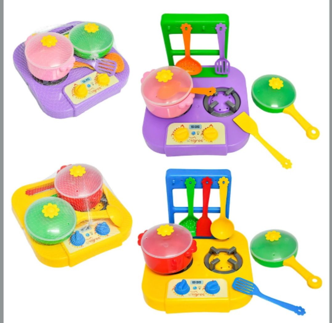 Набір посуду посудка дитяча Технок плита іграшка посуд чайник
