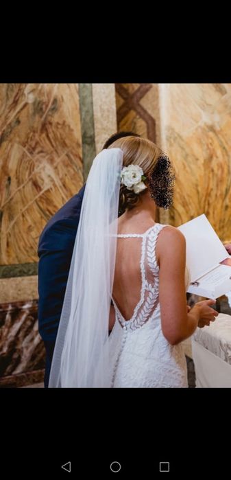 Sukienka ślubna suknia ślubna z trenem Lillian West boho koronkowa