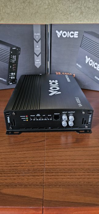 1-канальний підсилювач Voice VA-1000.1/моноблок/для сабвуфера/Автозвук