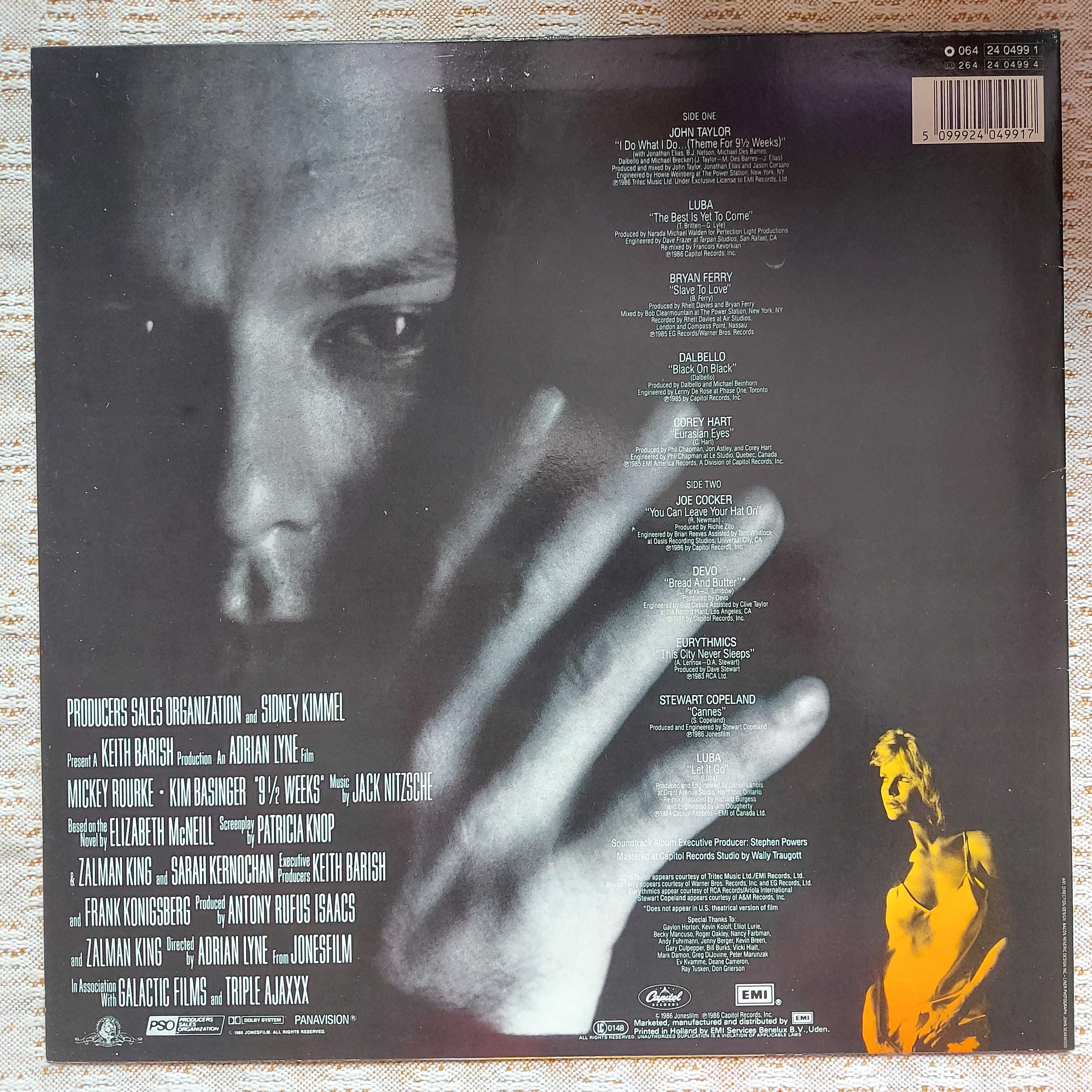 Soundtrack 9½ Weeks (Original Motion Picture Soundtrack) EX/NM-