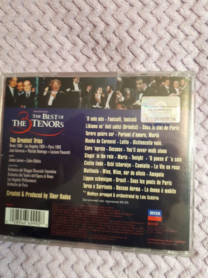 CD Pavarotti,Carreras,хиты классики,Верди,хор Турецкого