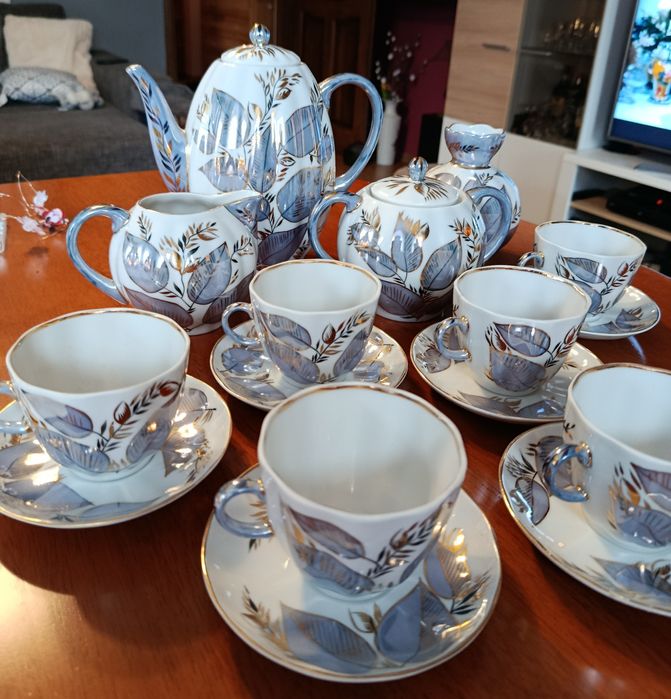 Serwis do kawy Łomonosow 6 osób księżycowy