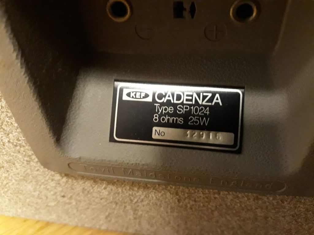 Kef Cadenza kolumny SP 1024 8ohm Audiofilskie Drewno