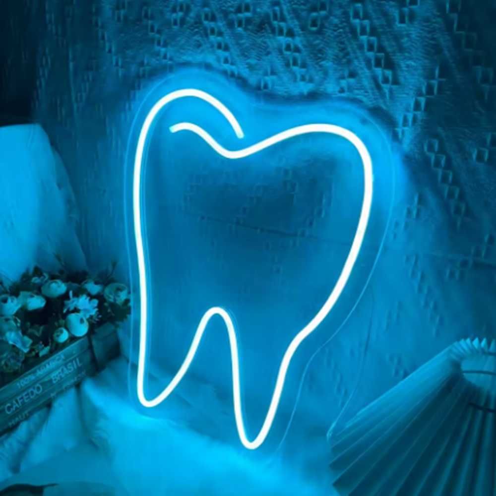 Neon led tooth blue