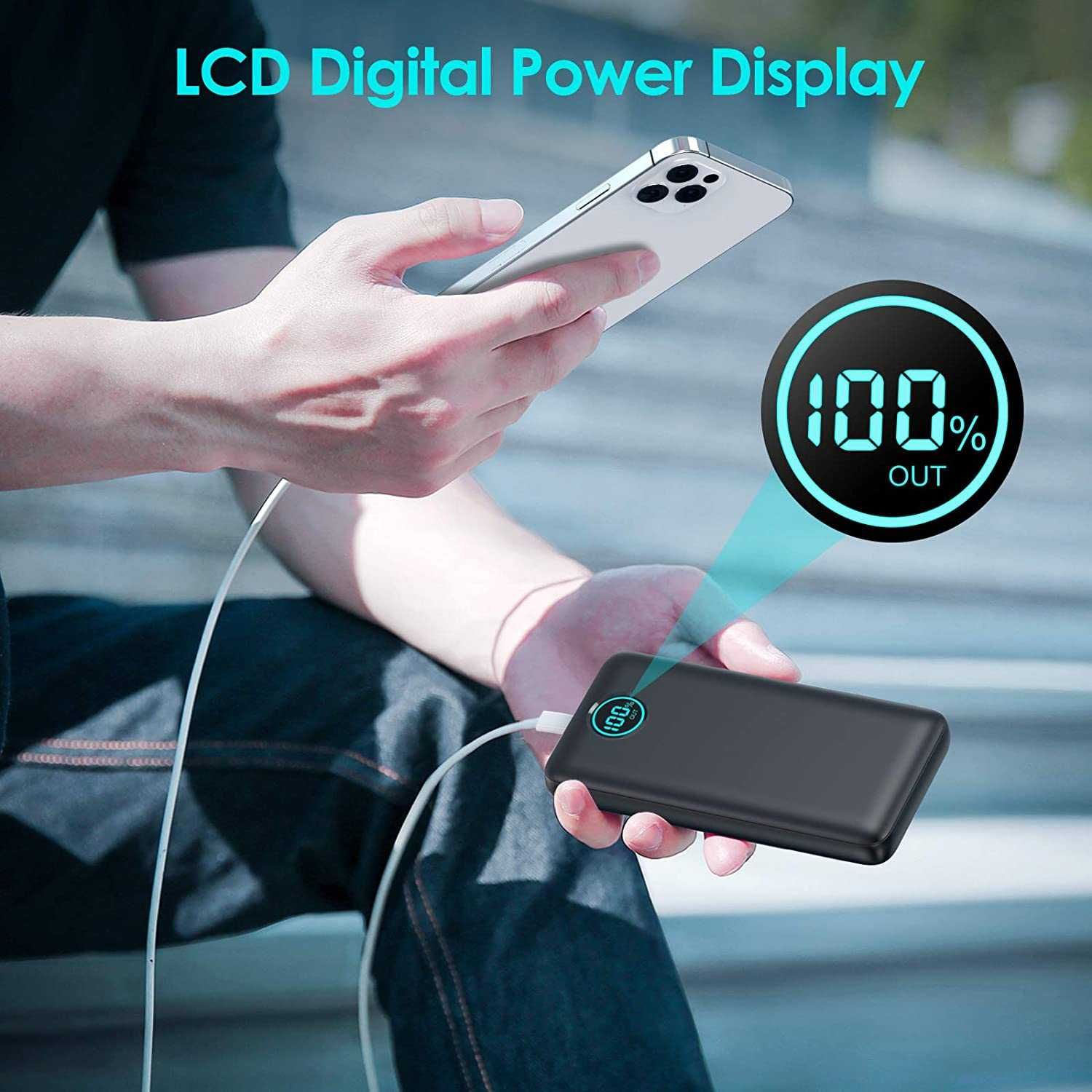 Power Bank 26800 mAh,25 W PD3.0+QC4.0 Fast Charging LCD Display