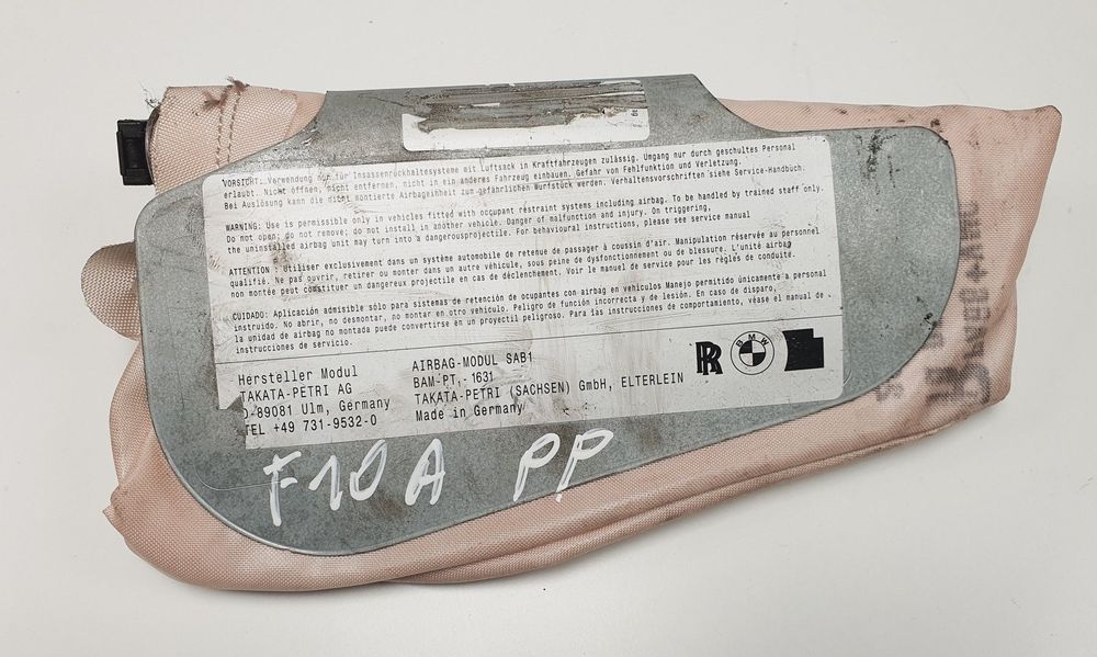 PODUSZKA AIRBAG W FOTEL PRAWA BMW 5 F10 307130710