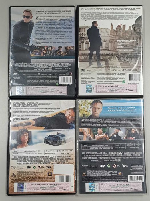 6 Filmes do 007 (SkyFall, Casino Royale, Quantum Of Solace)