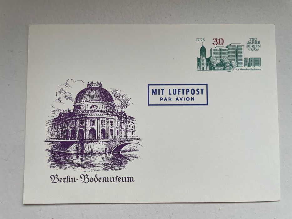 DDR 1987 – Karta pocztowa Berlin Bodemuseum, 750 lat Berlina