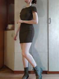 Коротка сукня SHEIN, XS, колір хакі